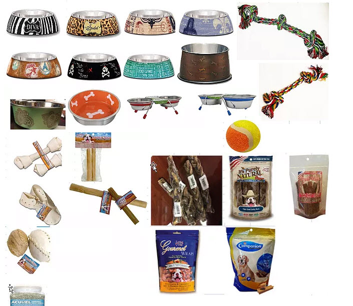 CLOSEOUT - PET BOWLS, TOYS & TREATS