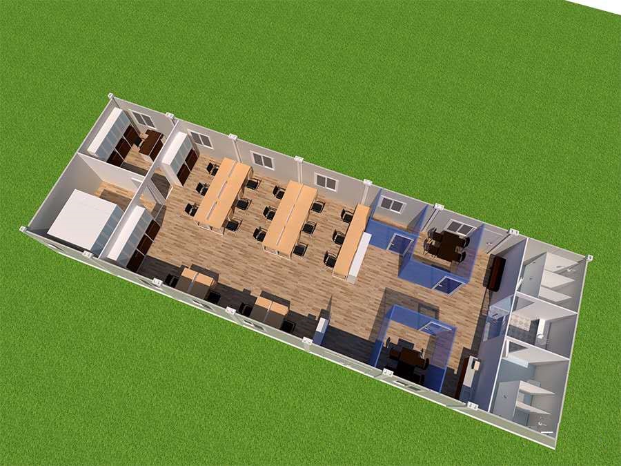 Living in a Container House--modular house for living, office