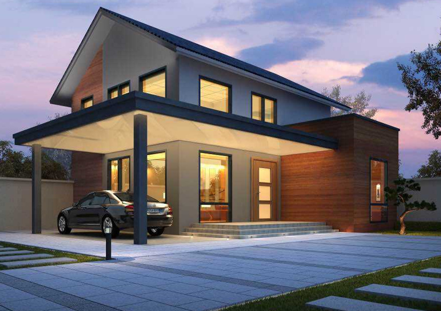 two-story prefab house