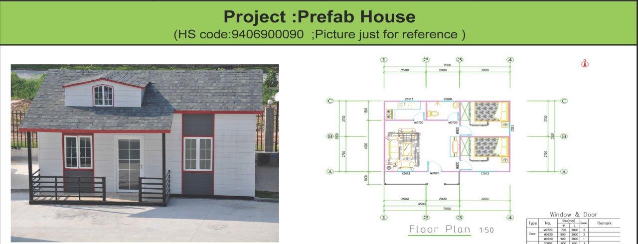 Two bedroom Prefab House Quotation -