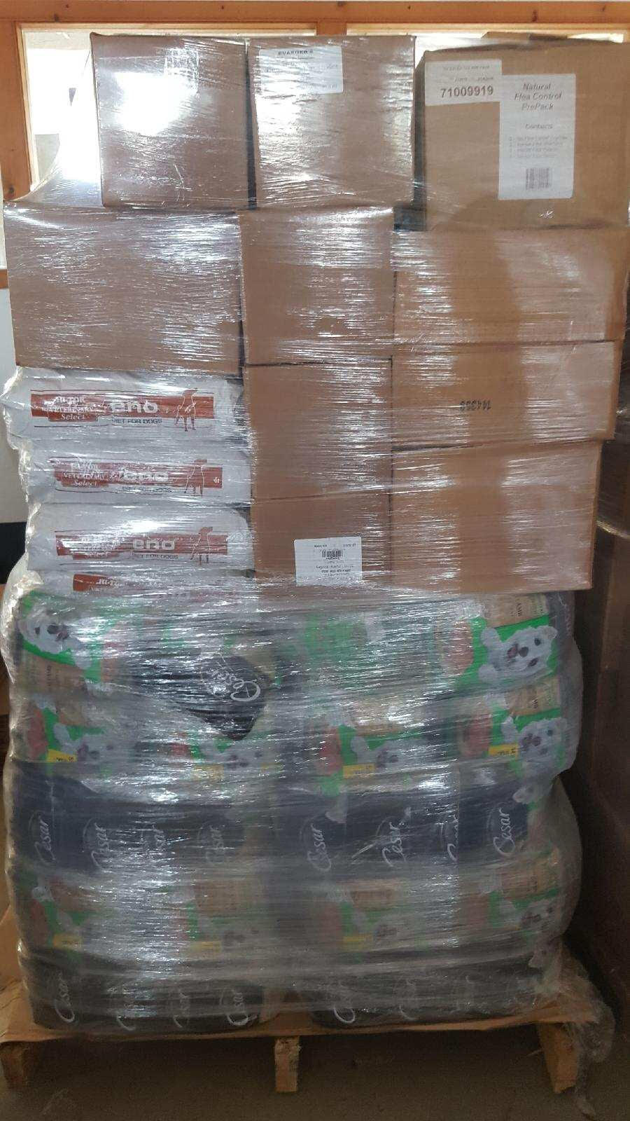 9 Pallets of Assorted Dog Food, Treats, and More! FOB: MA