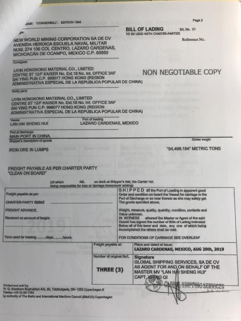 FCO NWMC Iron Ore Mexico