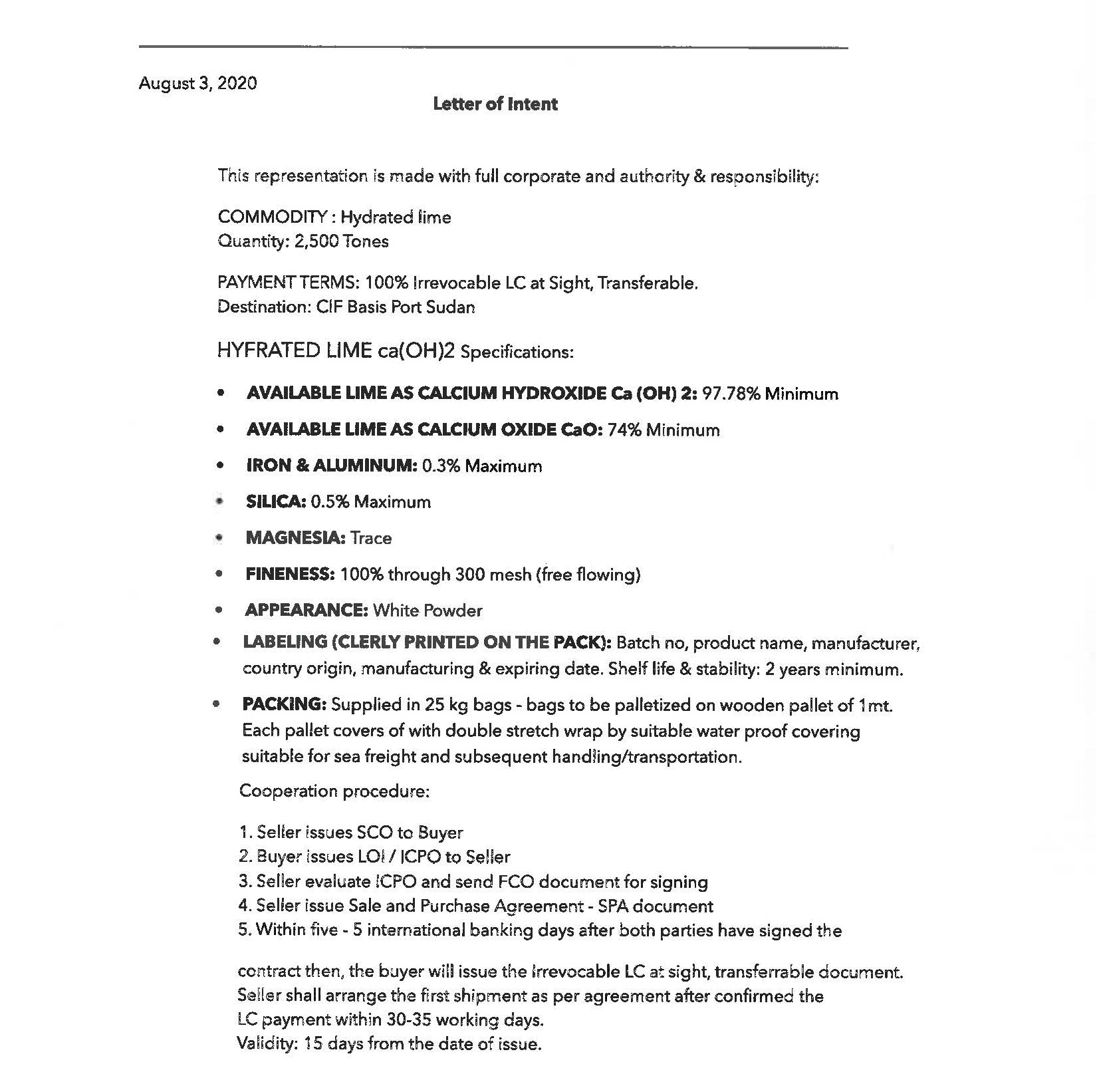 Attached two actual RFQs