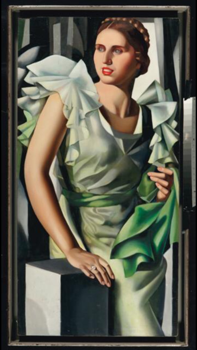 PAINTINGS. Tamara de Lempicka. Portrait de jeune femme à la colonne carrée. Ca.1931