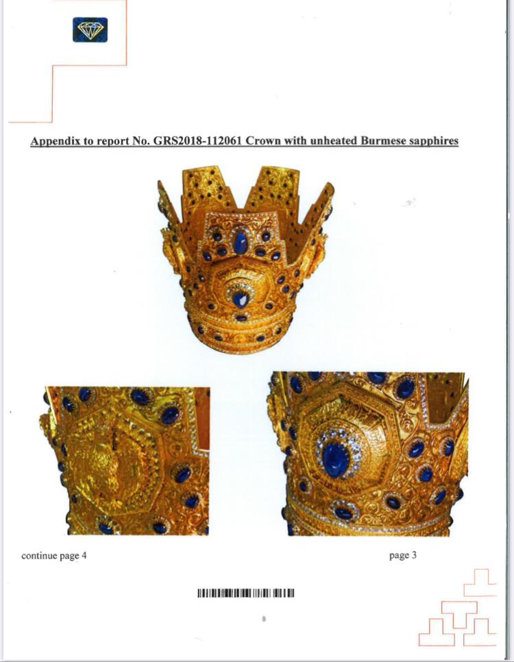 Crown w 81 colored gemstones