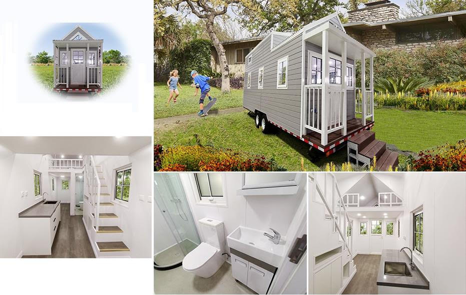 Grey Tiny House On The Wheels