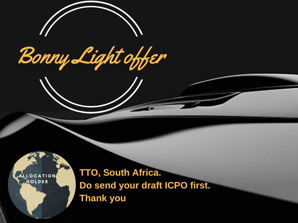 Bonny Crude Oil, TTO, South Africa
