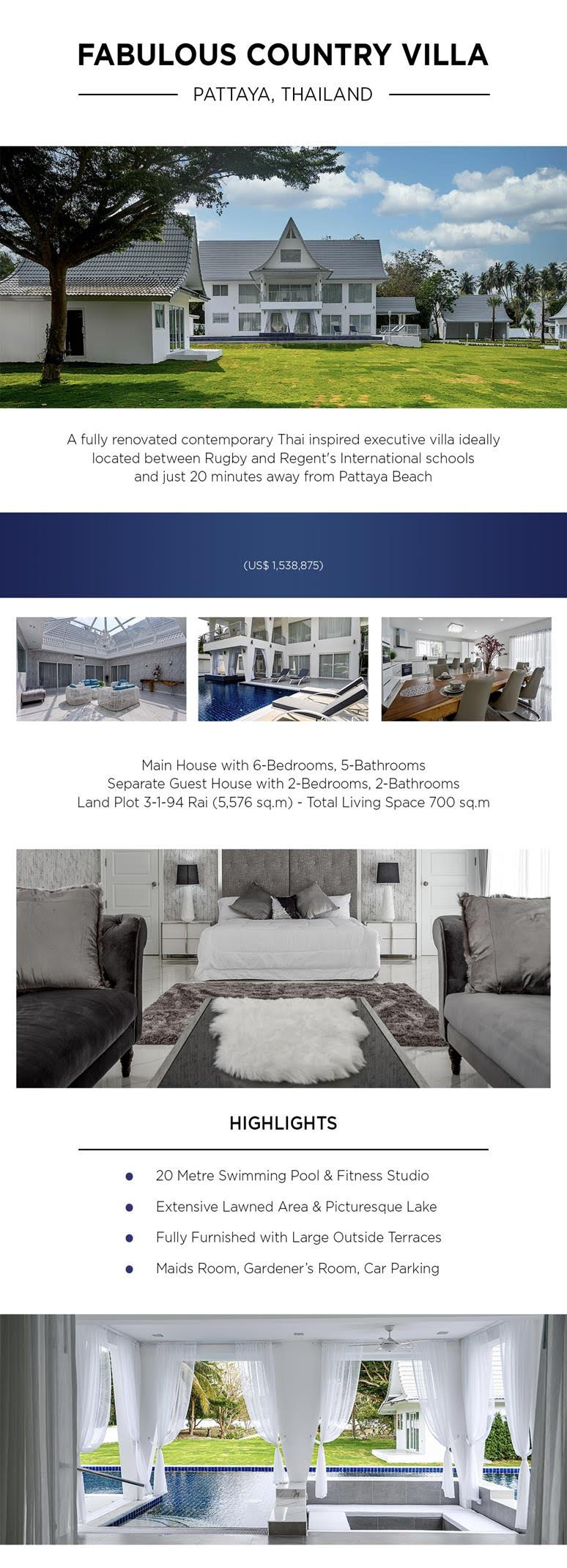 Fabulous Thailand Country Villa For Sale