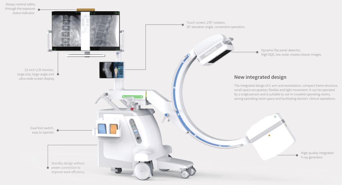 New Lunched C-arm -- Integrated flat panel detector C-arm ADIPLX118C