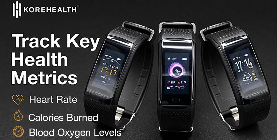 KoreTrak Fitness Tracker Health Watch w/ Blood Pressure & Heart Rate Monitor..