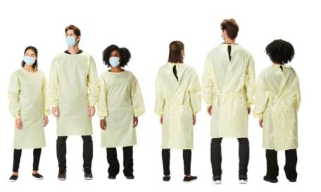 5.5MM CASH AND CARRY / HANES Washable & REUSABLE - LEVEL 1, Isolation Gown / LARGE AND X-LARGE ?