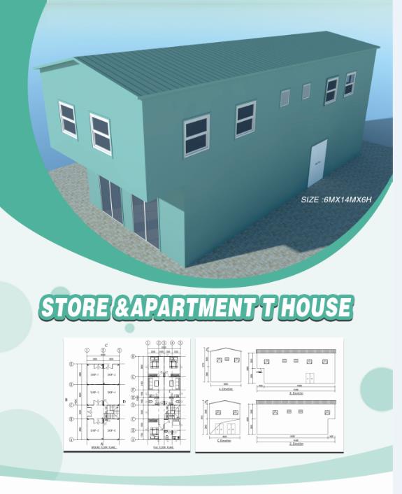 New prefab house design for the apartment.