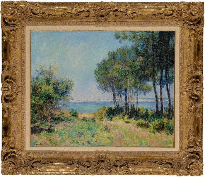 Monet les sapins de Varengville