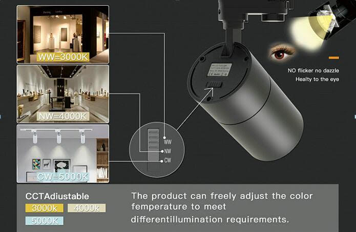 3 CCT TRACK LIGHT---360° ROTATING LIGHTING / ORDER PLEASE