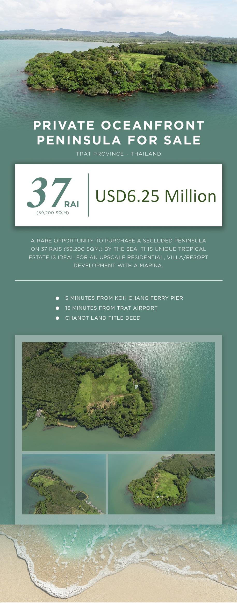 Unique Oceanfront Land Plot For Sale ................. Amazing Thailand 