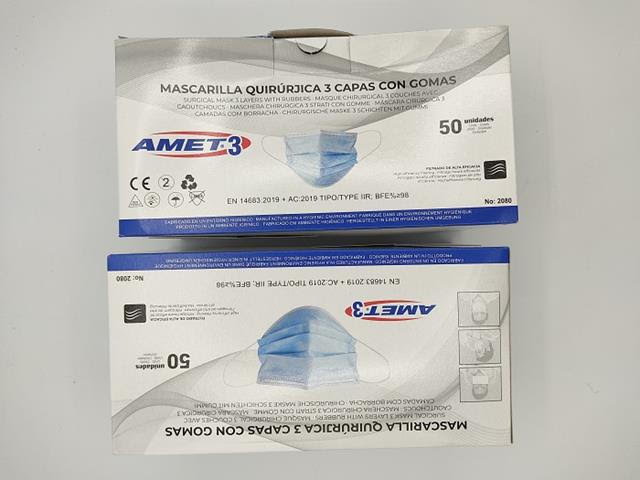 SURGICAL MASK IIR - BLUE AMET Europe