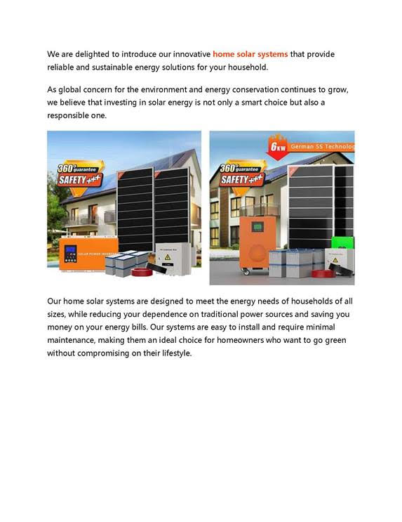 Solar products