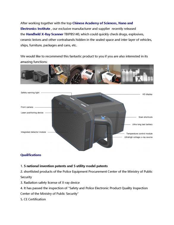 2023 Handheld X-Ray Scanner For Safety Inspection