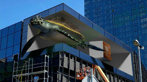 3D screen is becoming mainstream in many cities.