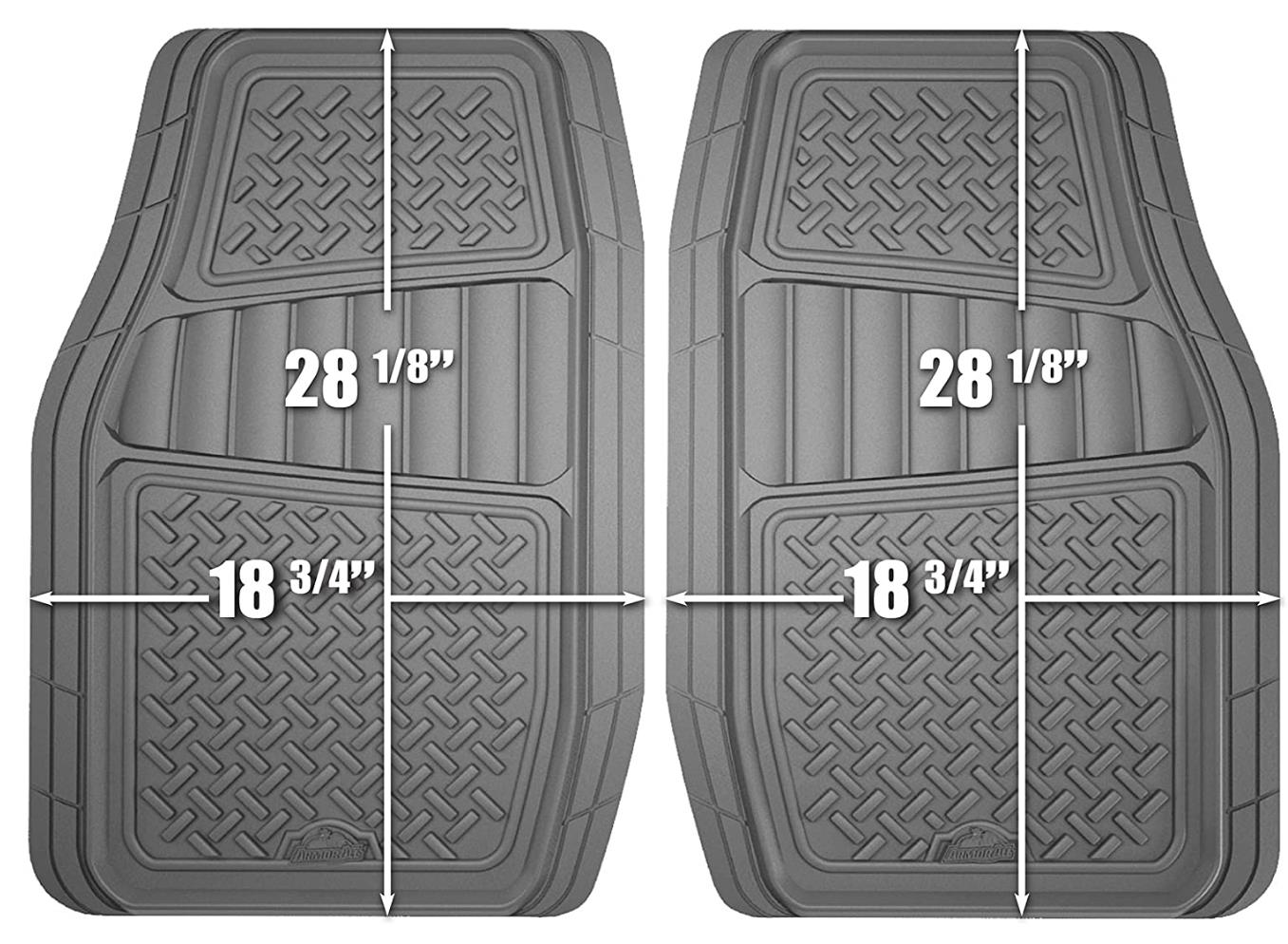 ARMOR ALL 2-PIECE GREY ALL SEASON TRUCK/SUV RUBBER FLOOR MAT  FOB IL USA