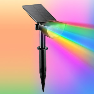 Color Changing Solar Spotlight, IP67 Waterproof Adjustable Solar Panel, Solar Landscape Garden Light for Yard Patio Trees, 4 Pack                               