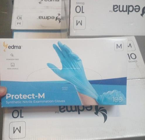 Nitrile Gloves, Blue - Medium Only Europe