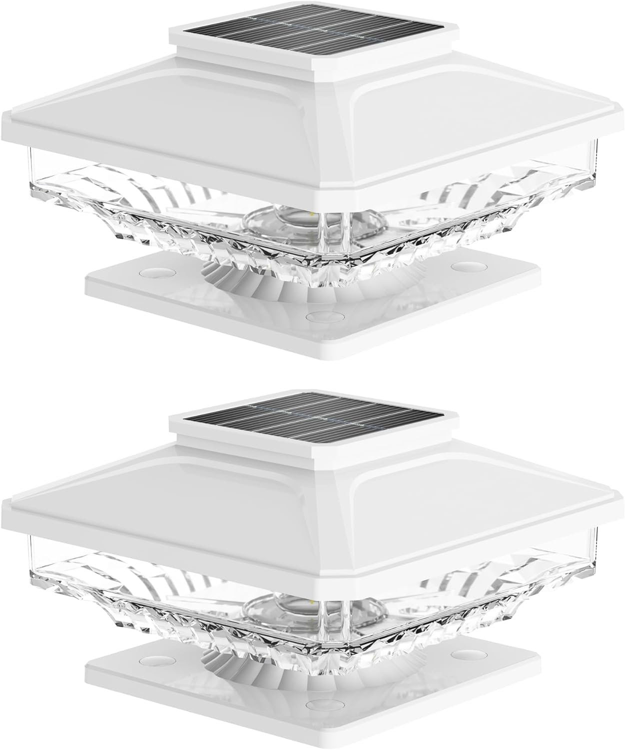 Solar Post Cap 2pk Bright White Outdoor Waterproof Solar Lights.  2400 Packs. EXW Los Angeles $7.50/pack.