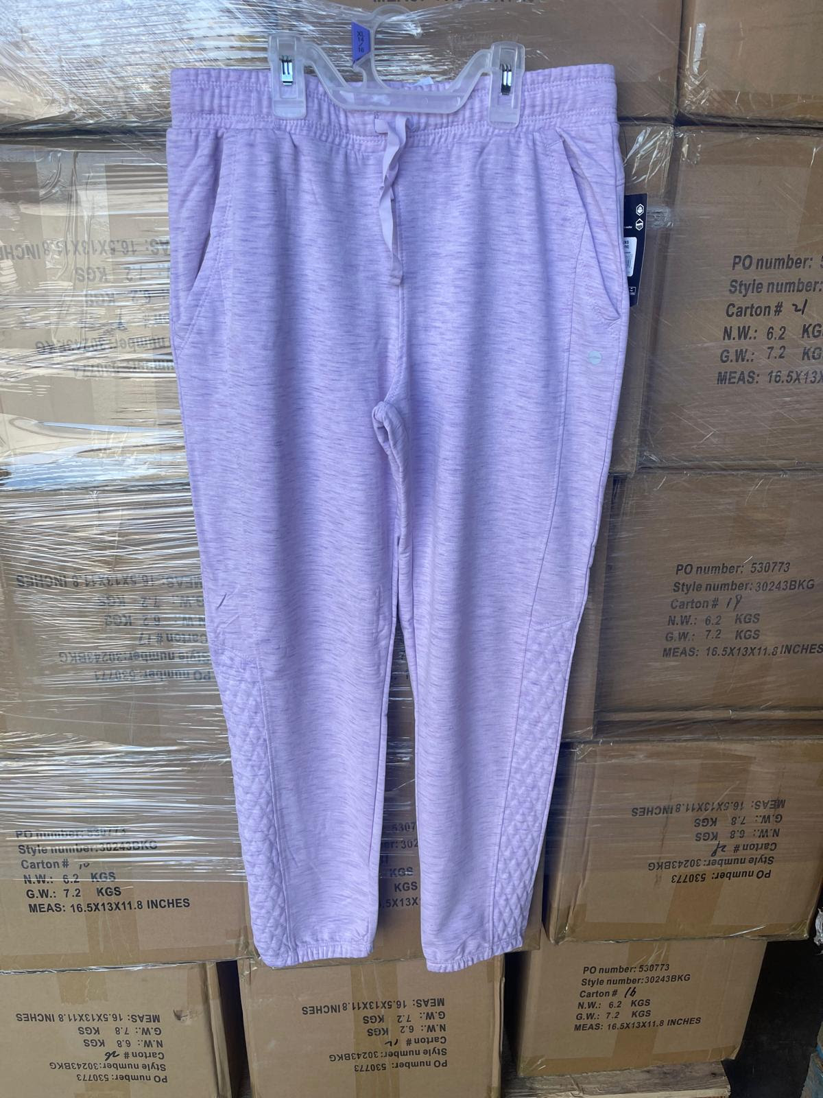 Avia Girls Quilted Jogger Pants. 30,000 Pieces. EXW Los Angeles $1.25 Piece.