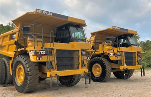 2 x CAT 773D Trucks