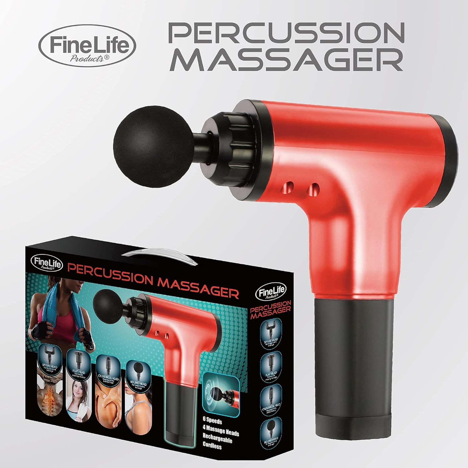 FineLife Deep Tissue Percussion Massager. 4000 Units. EXW Los Angeles $11.95 Unit.