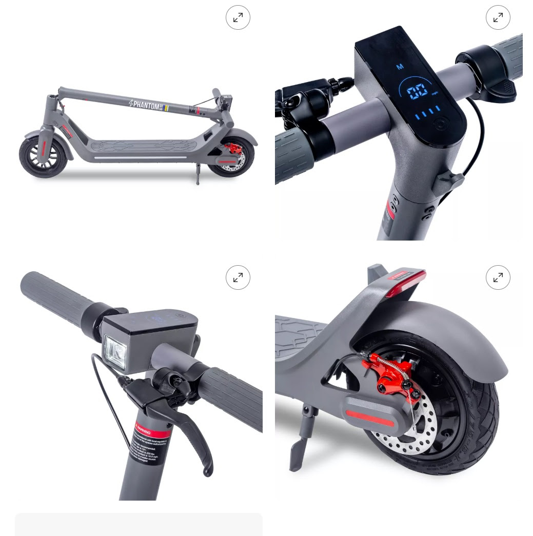 Phantomgogo A8 Foldable Electric Smart Scooter.  120 Units. EXW Los Angeles $200.00 Unit. Retail $499.99