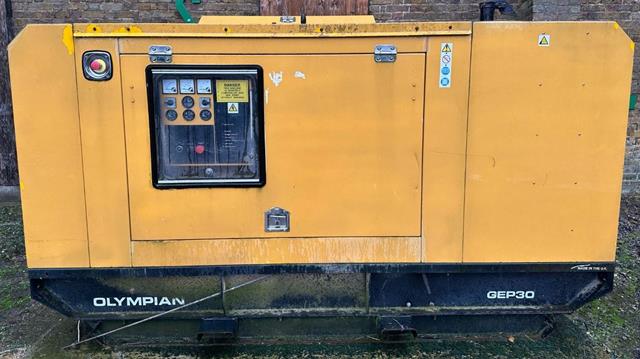 Used FG Wilson, Olympian GEP30, 30 kVA Perkins/Stamford Acoustic Generator