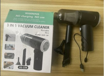 Portable 3 in 1 Handheld Car Vacuum Cleaner & Duster.