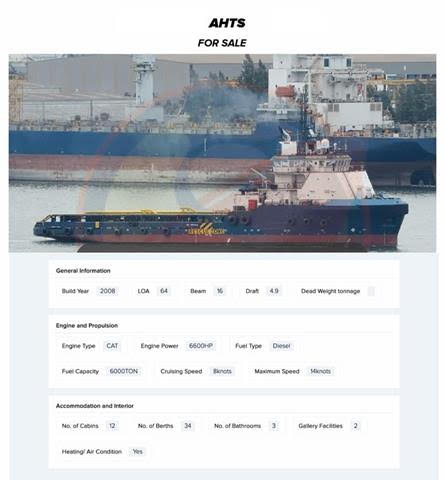 AHTS FOR SALE