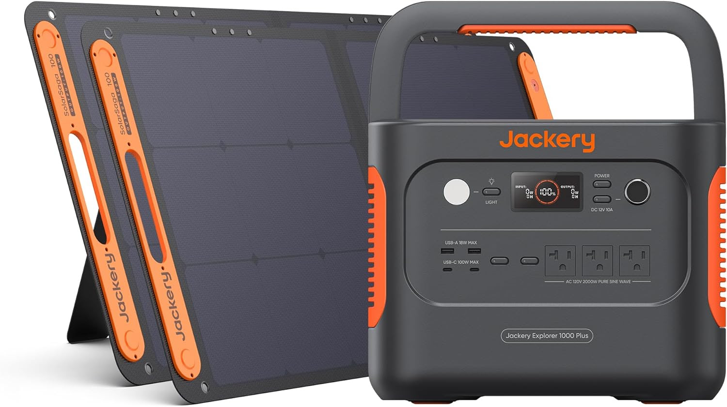 Jackery 1000 Plus 1264Wh Portable Power Station with 2 Solar Panels.  200 Units. EXW Los Angeles $465.00 Unit. Retail $1,499.00