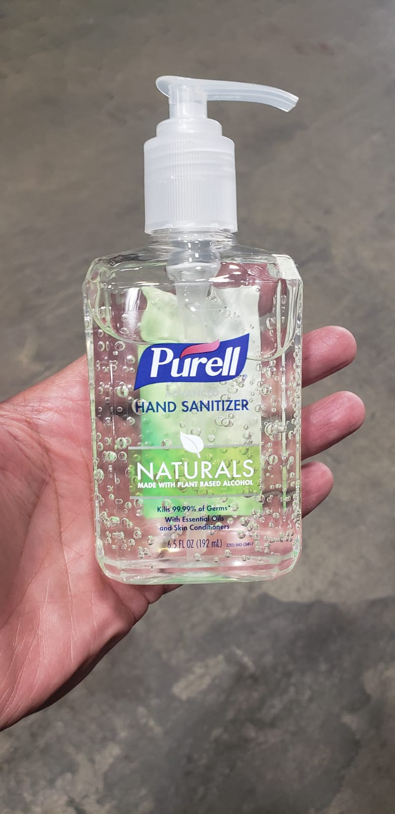 Purell 6.5 oz Advanced Naturals Gel Hand Sanitizer.  10800 Bottles. EXW Atlanta $1.50 Bottle. Retail $6.07