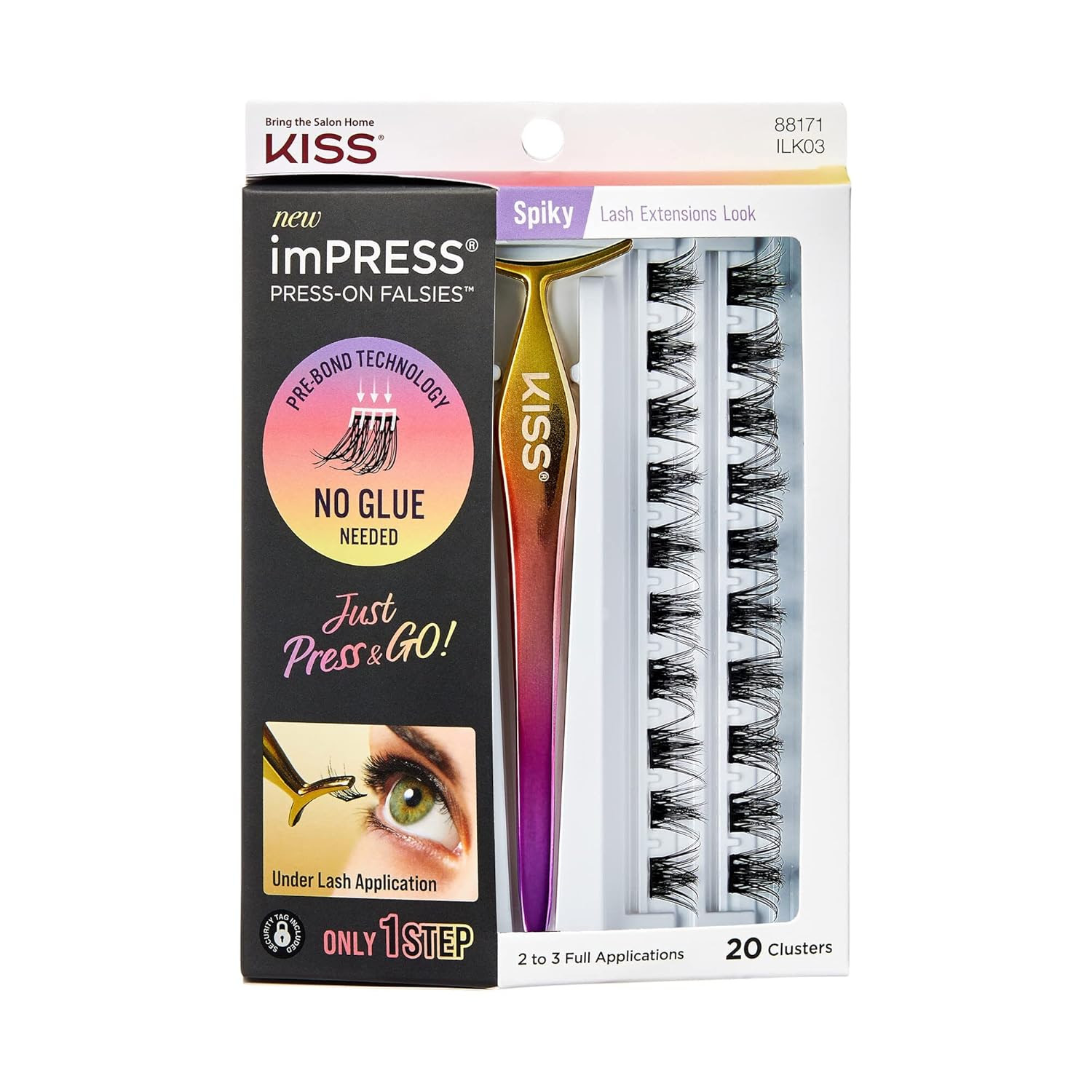 imPRESS Falsies Self Adhesive Eyelashes Clusters Kit.  5508 Kits. EXW Chicago $4.95 Kit. Retail $15.79