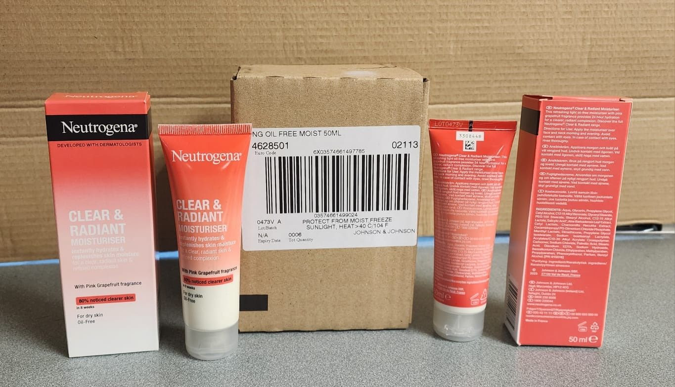 Neutrogena 50ml Oil-Free Moisturiser Pink Grapefruit  Hydrating Skin Care. 