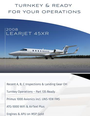 Turnkey Learjet 45XR