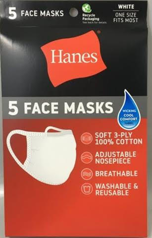 Hanes Reusable Protective Face Mask USA