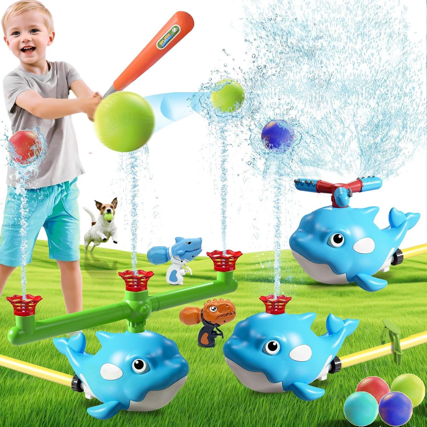 4-in-1 Water Sprinkler Baseball Toy. 4500 Units.  EXW Los Angeles $5.95 Unit. Retail $28.99