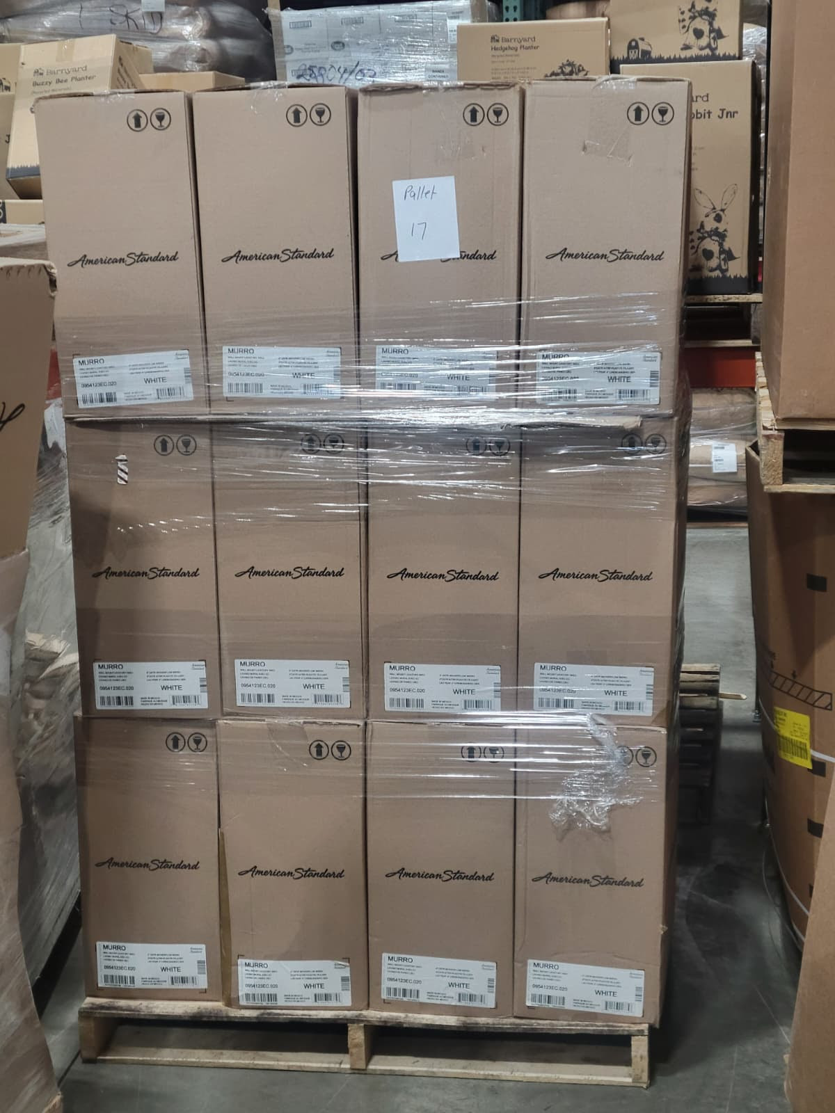 Brand New American Standard Products - Sinks - Toilets, Mounts - $131,000 Value - 