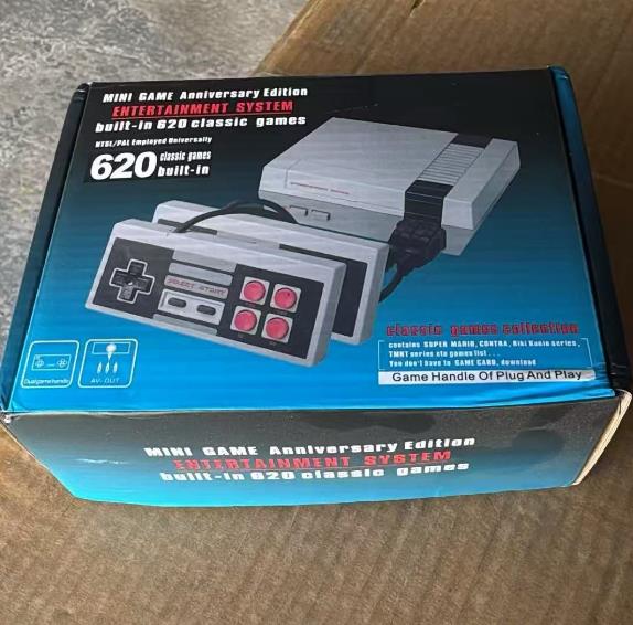 The 620 Retro Game Console provides an 8-bit classic gaming experience