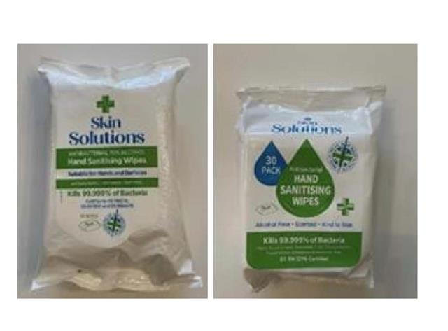 Skin Solutions Sanitizing Wipes Europe