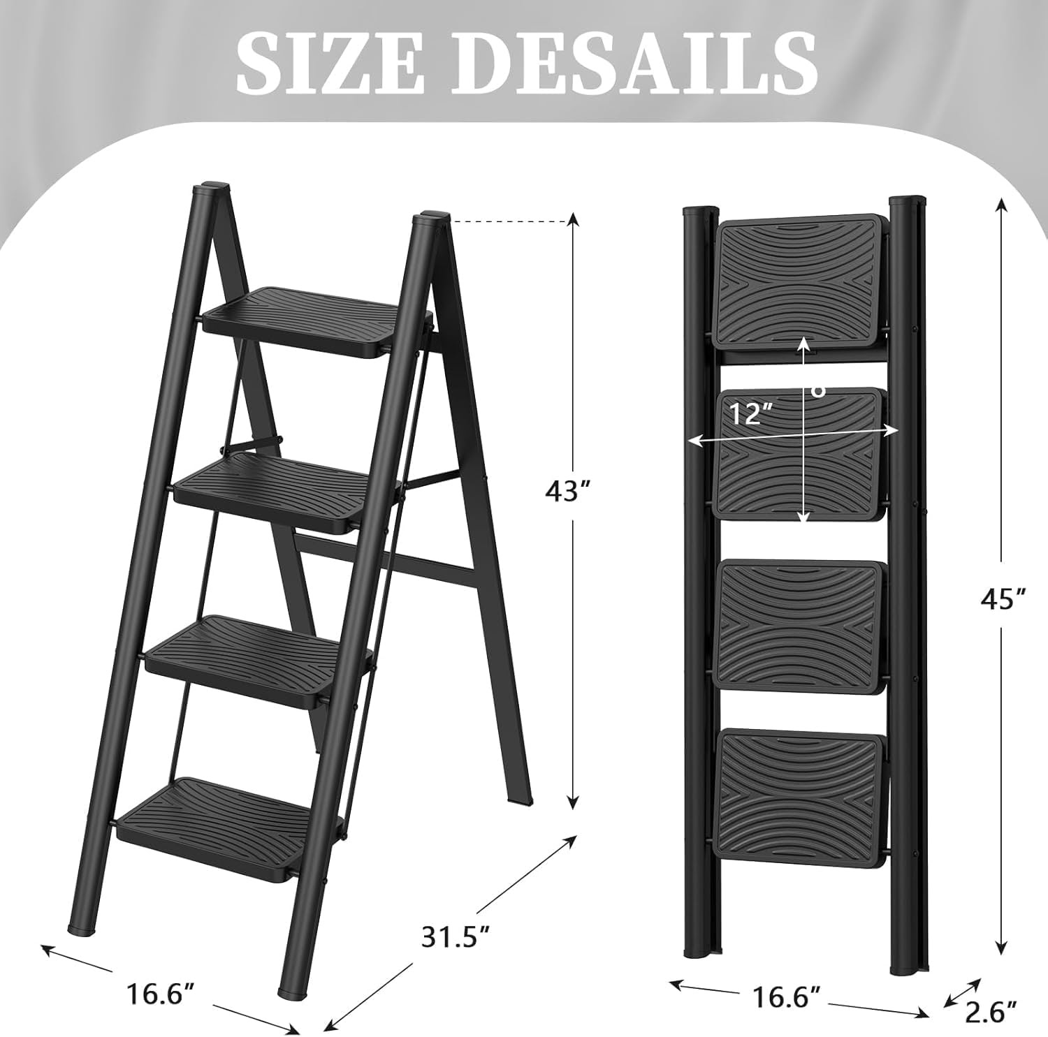 HBTower 4 Step Folding Ladder. 1452 Units.  EXW Los Angeles $14.50 Unit. Retail $49.99