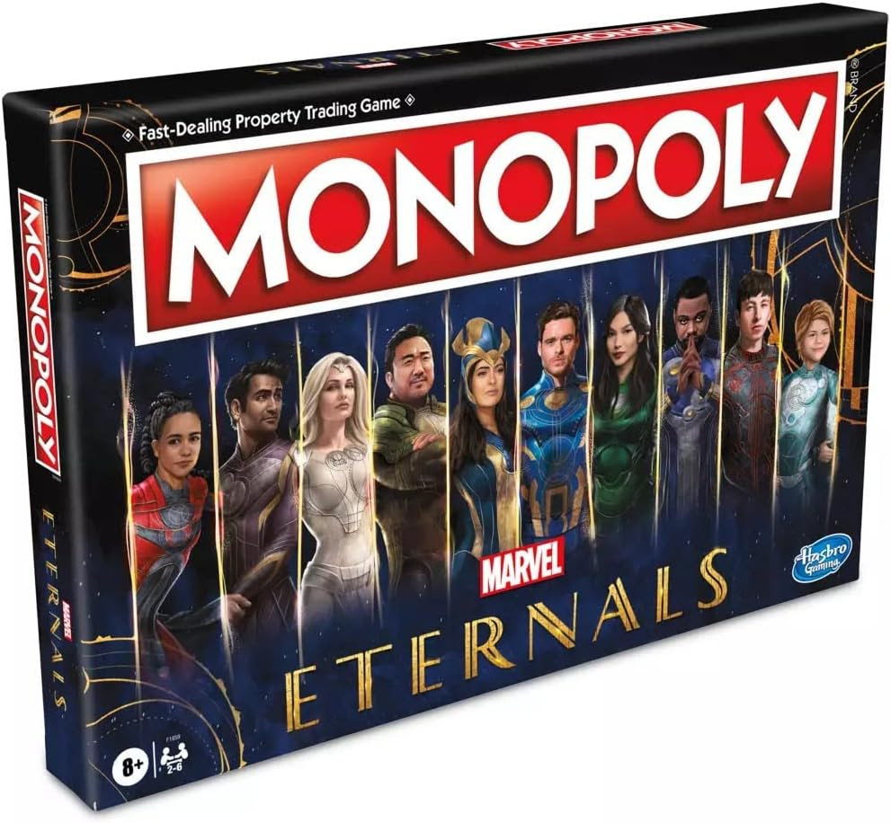 MONOPOLY Marvel Studios Eternals Edition Board Game. 1800 Units. EXW Los Angeles $9.95 Unit. Retail $21.60
