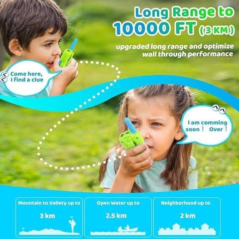 Rechargeable Walkie Talkies for Kids-2pack USA