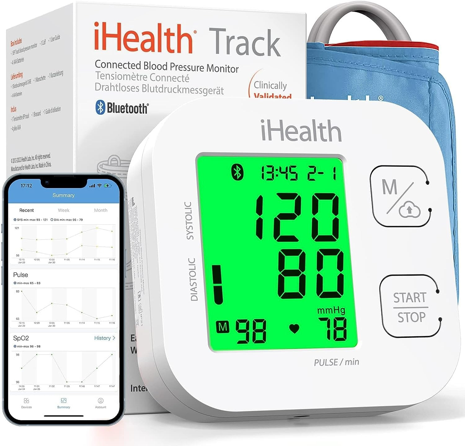 iHealth Track Smart Upper Arm Blood Pressure Monitor. 3000 Units. EXW Los Angeles $9.50 Unit. Original retail $49.98 (On sale now $39.98)