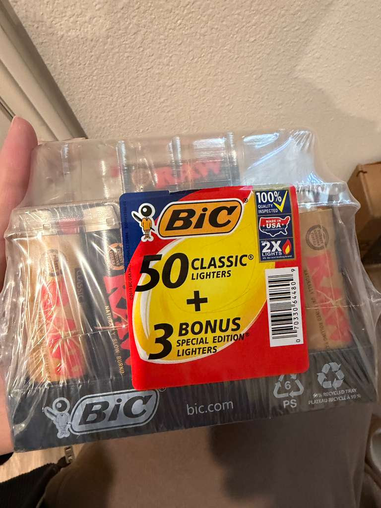 BIC Classic Lighters. 508,800 Units. EXW Los Angeles $0.50 Unit.