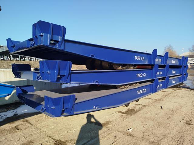 FOR SALE :  We can offer you the attached 3 units NEW Roll trailers, adapted to Rotainer or RAM containers (2 x 20ft containers). Location Turkey, can be shipped to any country. Year 2025.